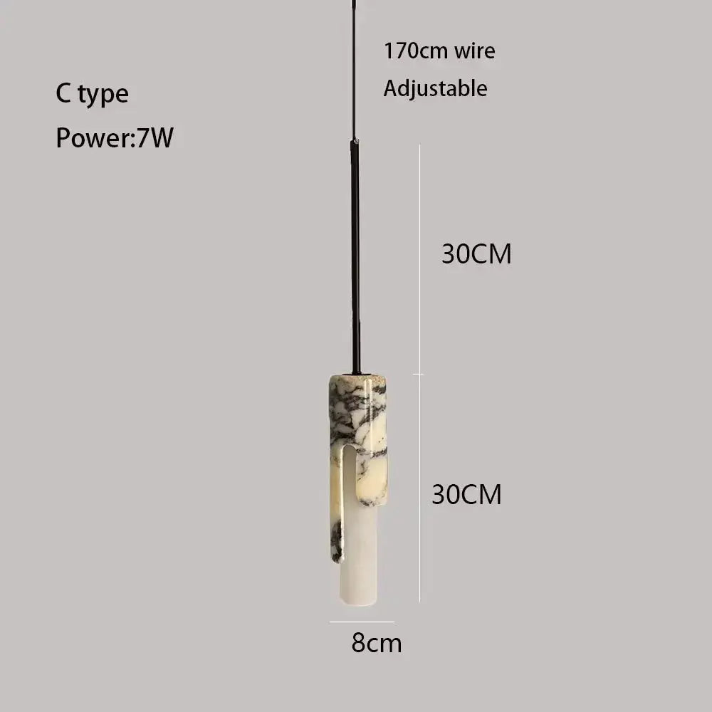 Luxury Black Marble Hanging Lamp ChandeliersLife®