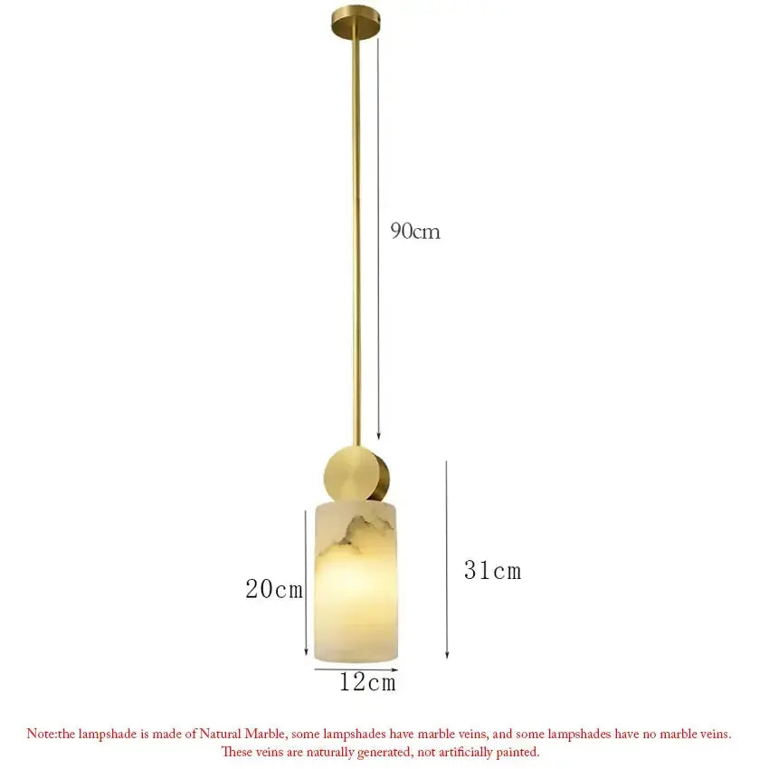 Nordic Marble Copper Hanging Lamp ChandeliersLife®