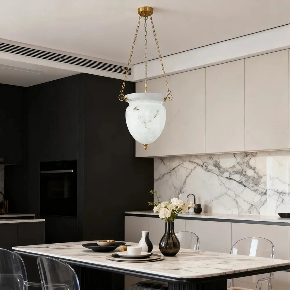 White Artistic Marble Chandelier For Dining Room ChandeliersLife®