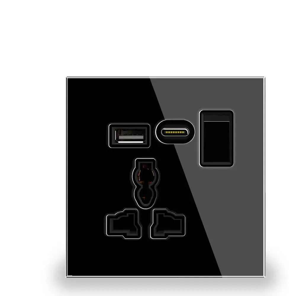 Dual USB Charger Electric Plug Wall Type C Power Socket ChandeliersLife®