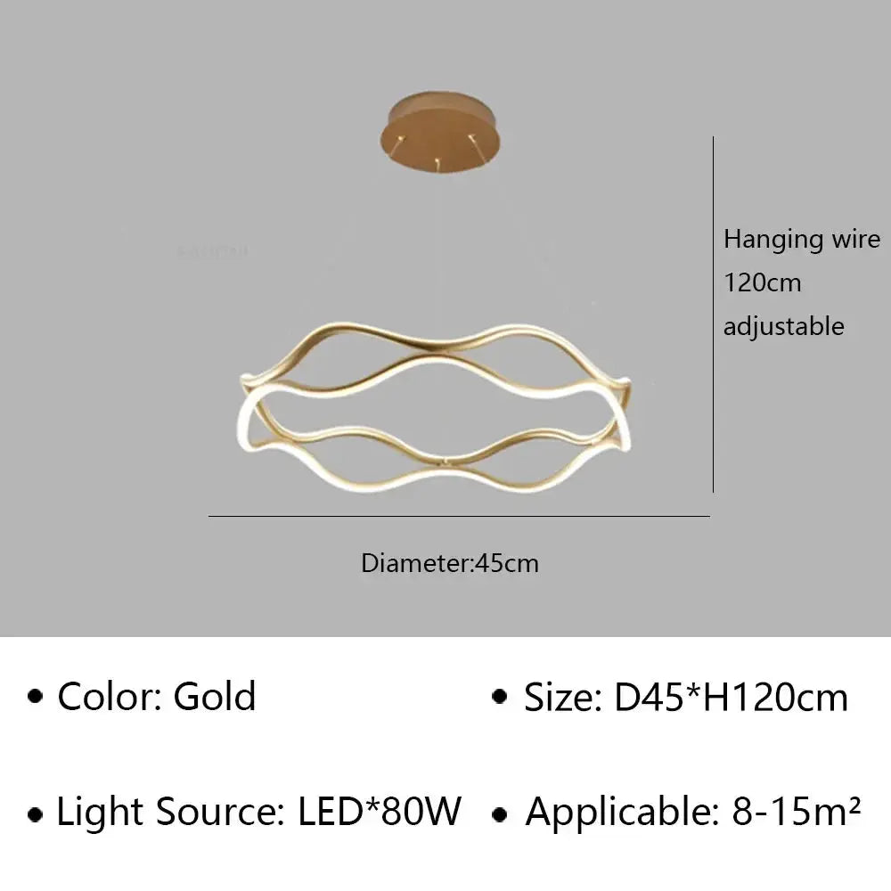 Modern LED Pendant Light For Bedroom Living Dining Room Chandelier Luxury Ring Hanging Lamp Home Decor Indoor Lighting Fixture ChandeliersLife®