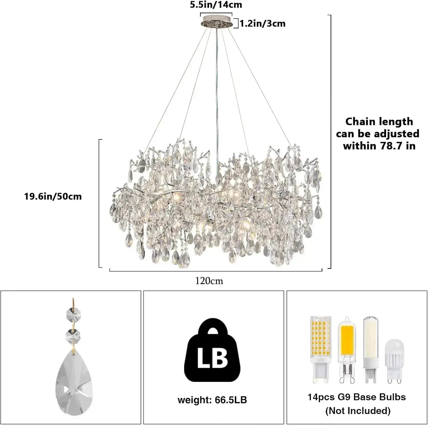 Modern Raindrop Chandelier Hanging Living Room ChandeliersLife®