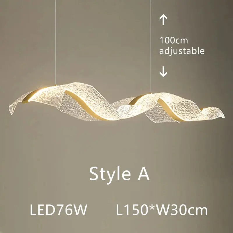 Modern Minimal LED Chandelier Wave Design ChandeliersLife®