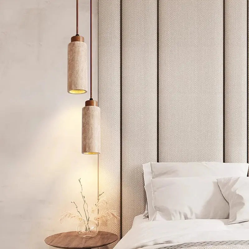 Wabi-sabi bedroom yellow cave stone bed chandelier Nordic restaurant bar retro beauty shop cabinet decoration homestay ChandeliersLife®