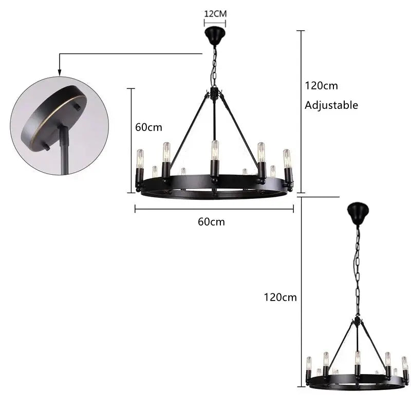 Nordic Antique Candle Chandelier