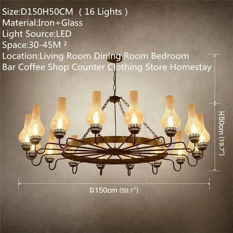Industrial Retro Decor Chandelier ChandeliersLife®
