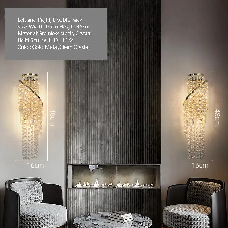 Entrance Luxury Crystal Wall Lamp