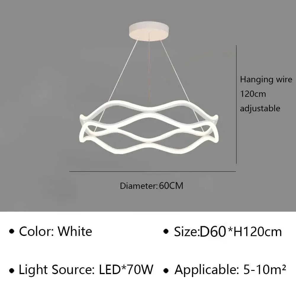Modern LED Pendant Light For Bedroom Living Dining Room Chandelier Luxury Ring Hanging Lamp Home Decor Indoor Lighting Fixture ChandeliersLife®