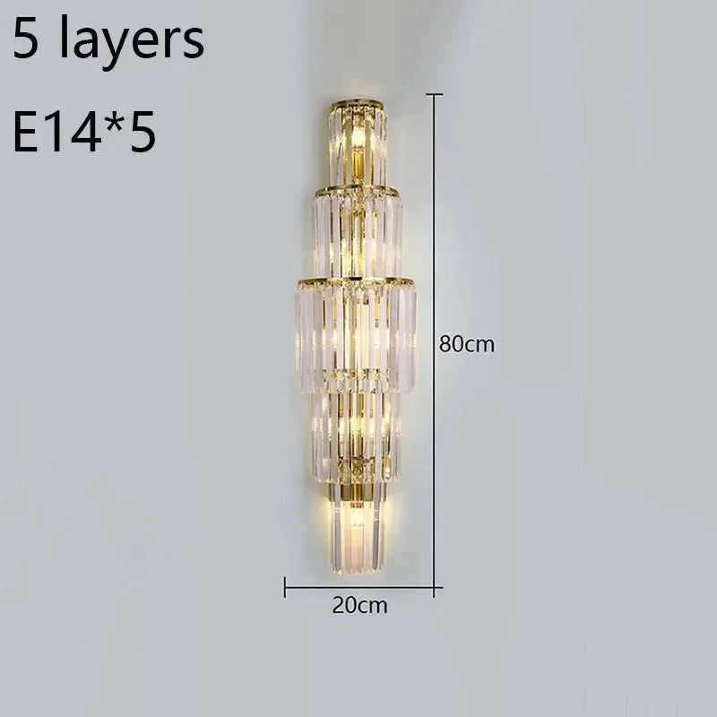 Luxury Hotel Lobby Crystal Large Wall Lamp ChandeliersLife®
