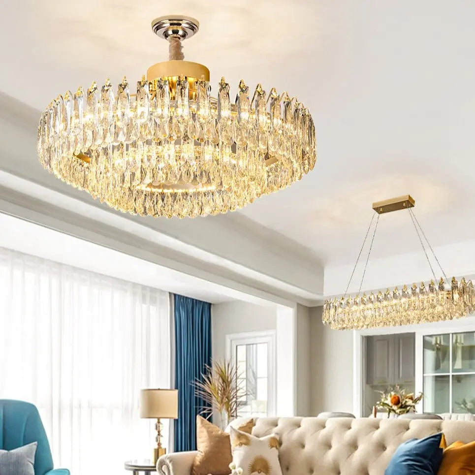 Crystal Modern Gold Lustres ChandeliersLife®