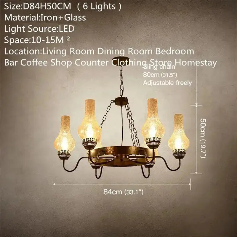 Industrial Retro Decor Chandelier ChandeliersLife®