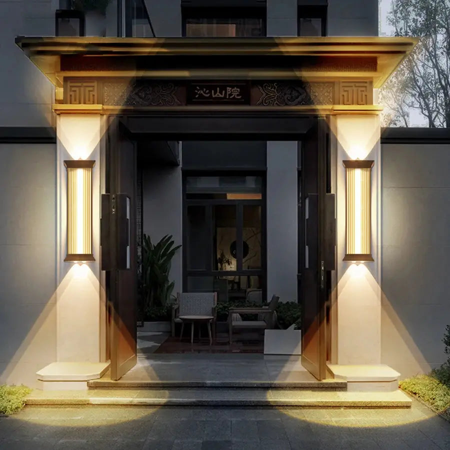 Outdoor Waterproof Courtyard Wall Lamp Garden Lamp Exterior Wall Pillar Villa Terrace Light Stainless Steel LED Porch Lighting ChandeliersLife®