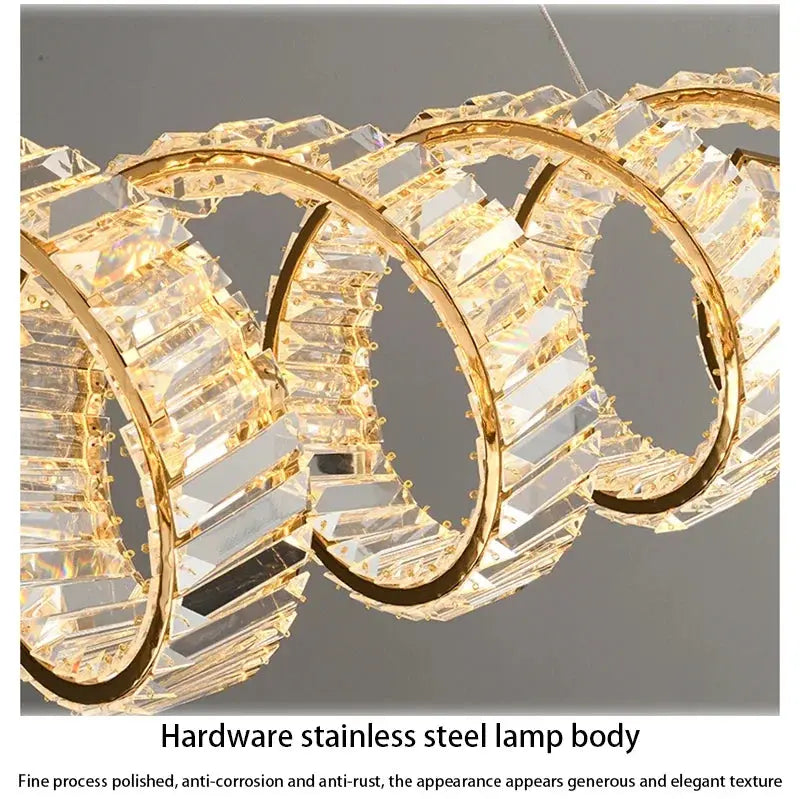 Luxury Led Wave Crystal Chandelier