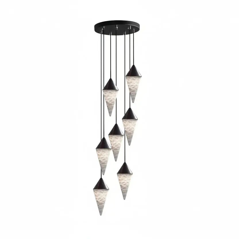 Modern Alabaster Cone Cluster Chandelier ChandeliersLife®