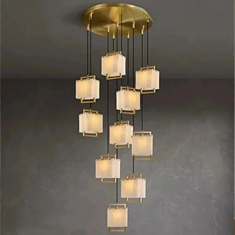 Modern Marble Chandelier Rectangle Pendant ChandeliersLife®