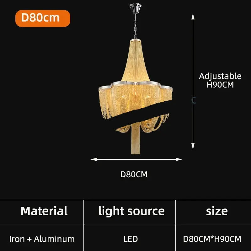 Modern Brass Tassel Chandelier ChandeliersLife®