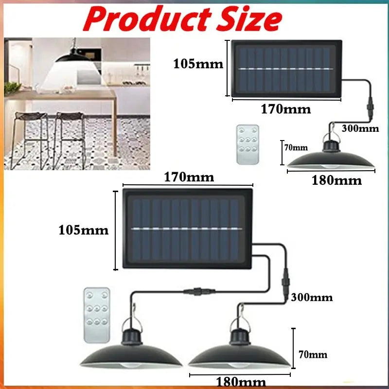 Solar Double-Head Lights Outdoor Waterproof ChandeliersLife®