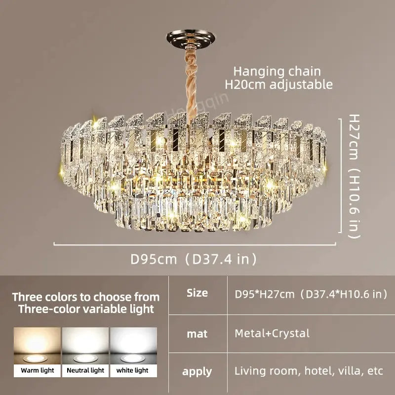 Crystal Hanging Living Room Chandelier ChandeliersLife®