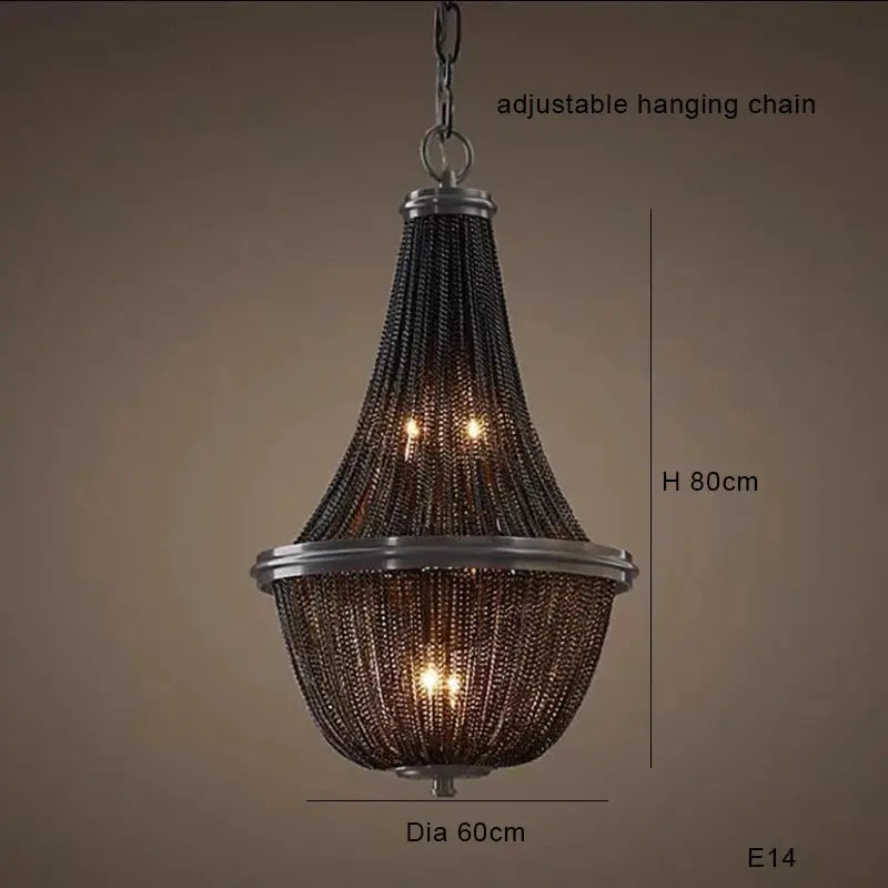 Black American Tassel Ceiling Chandelier ChandeliersLife®