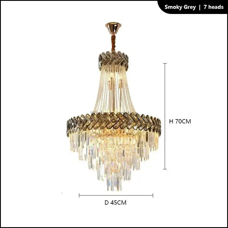 2025 Luxury Duplex Villa Crystal Chandelier ChandeliersLife®
