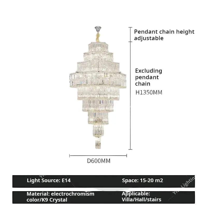 Large Chandelier Duplex Modern Mezzanine Villa ChandeliersLife®