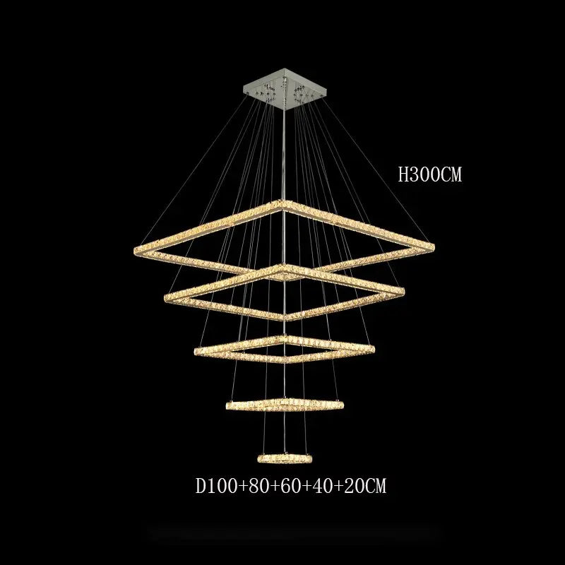 Modern Crystal Square Pendant Light ChandeliersLife®