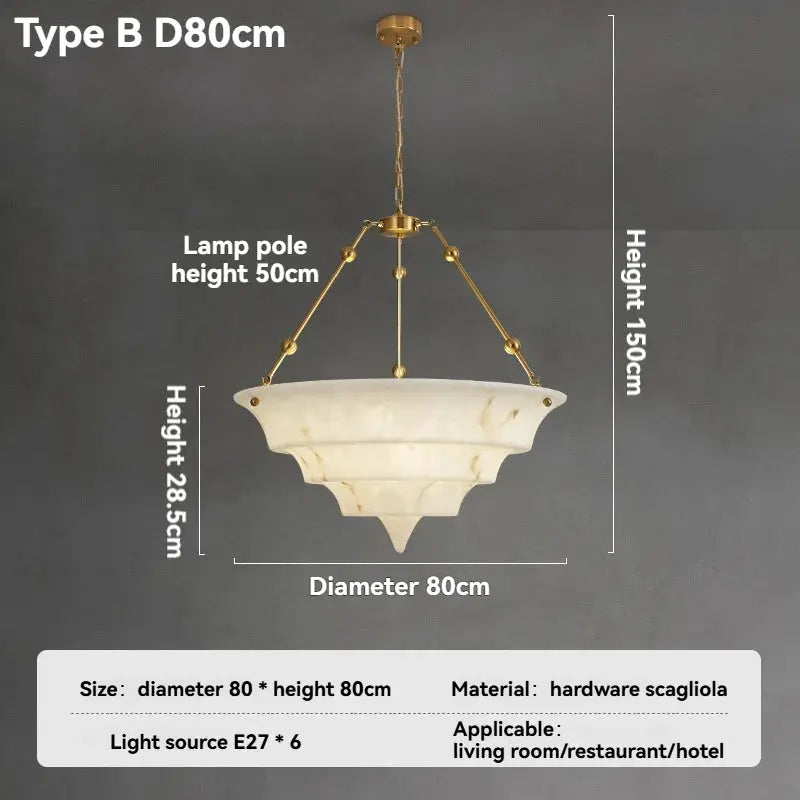 White Artistic Marble Chandelier For Dining Room ChandeliersLife®