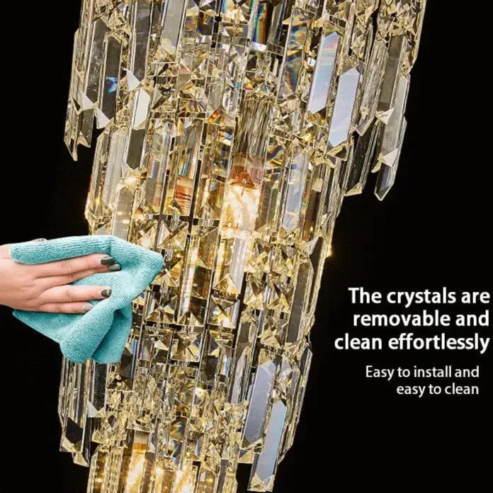 Rotating Staircase Crystal Chandelier ChandeliersLife®