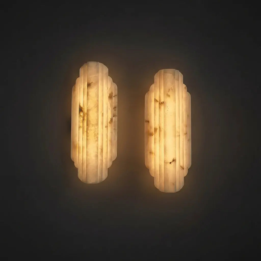 Avelisse Natural Marble Bedside Wall Lamp ChandeliersLife®