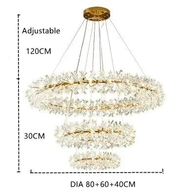 Modern Crystal Flower Pendant Chandelier ChandeliersLife®