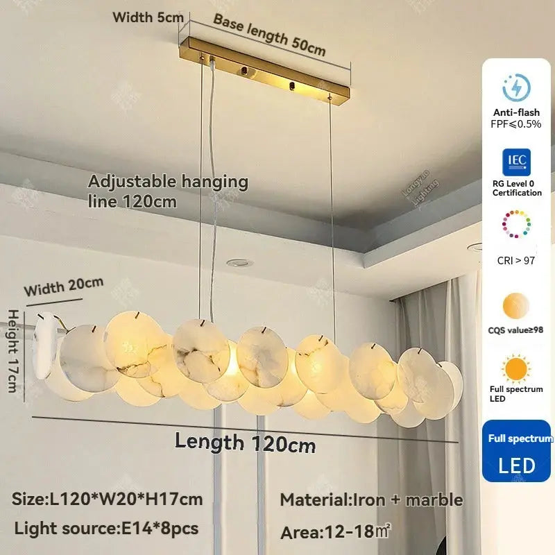 Modern White Marble Alabaster Round Lamp - ChandeliersLife®