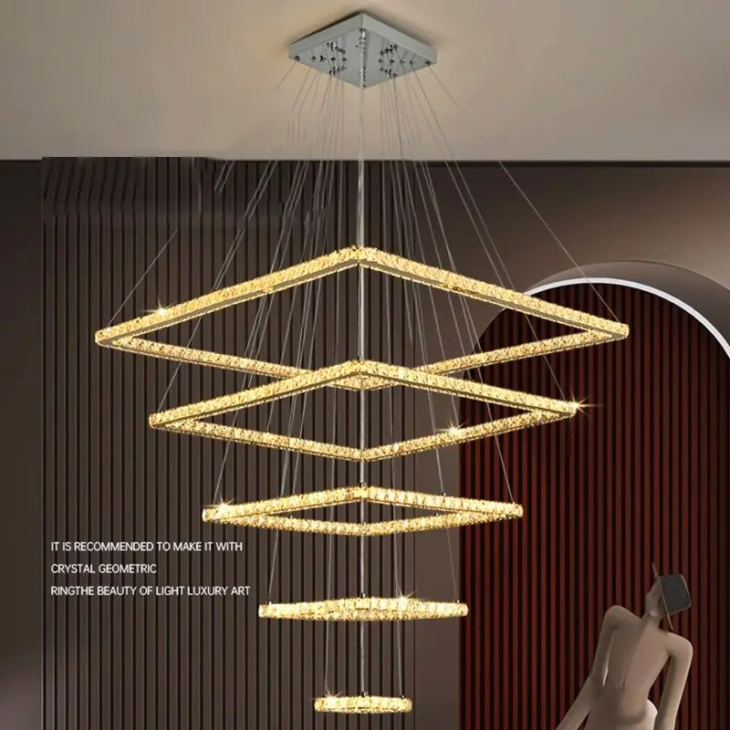 Modern Crystal Square Pendant Light ChandeliersLife®