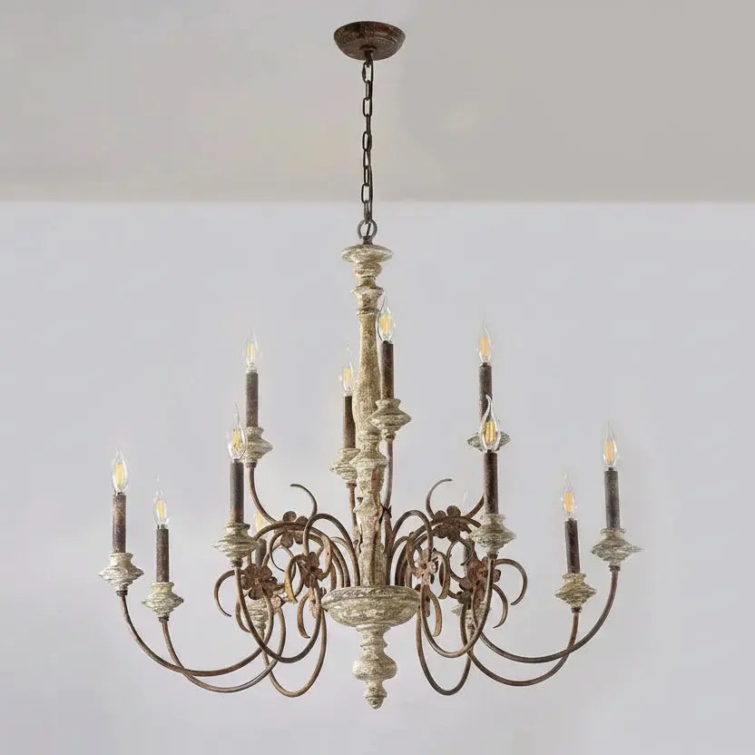 French Retro Wooden Chandelier ChandeliersLife®