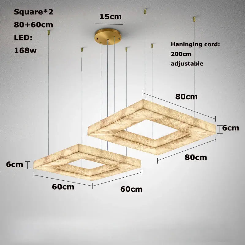 Luxury Marble Lighting Square Chandeliers ChandeliersLife®