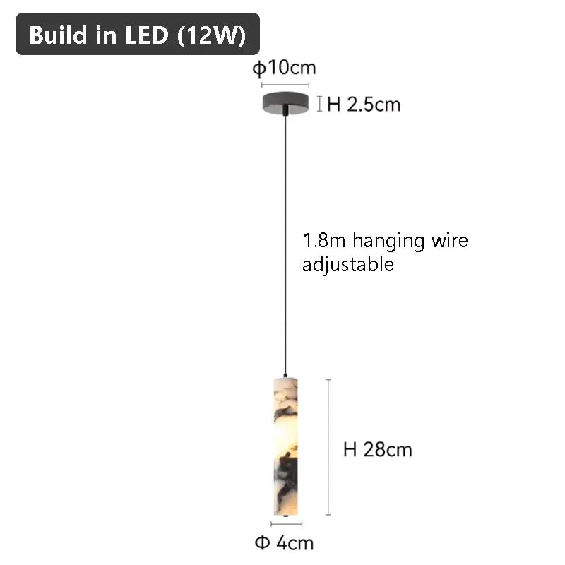 Luxury Black Marble Hanging Lamp