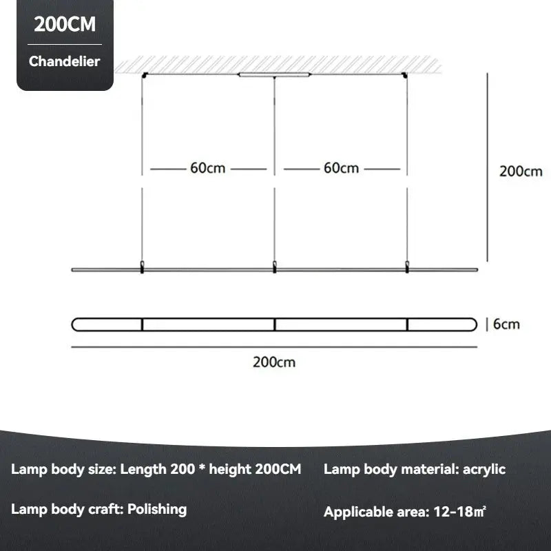 Long Strip Post Modern Lighting