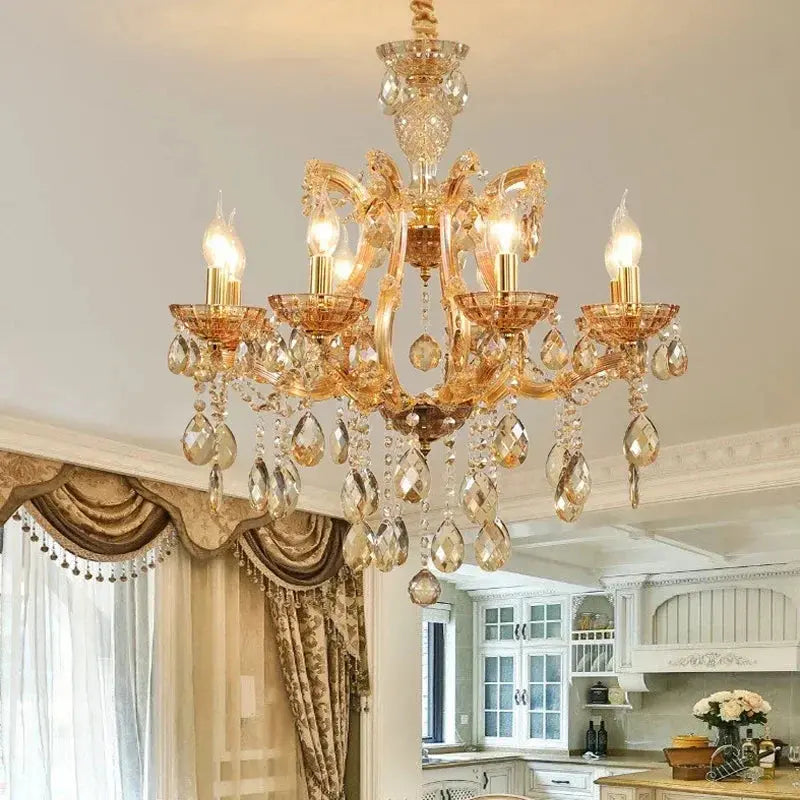 Red Luxury Crystal Chandelier