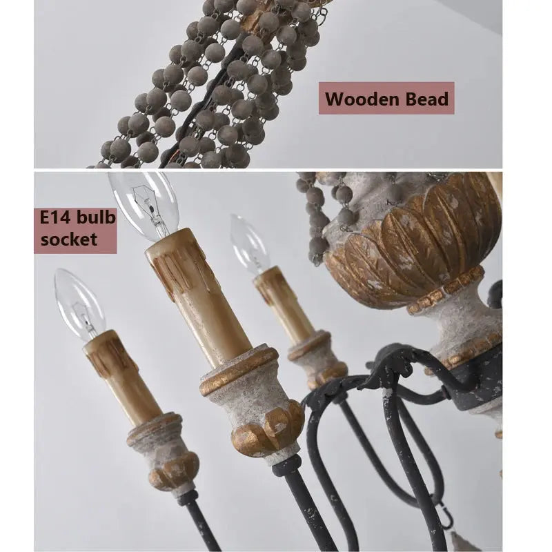 Wooden Farmhouse Chandelier ChandeliersLife®