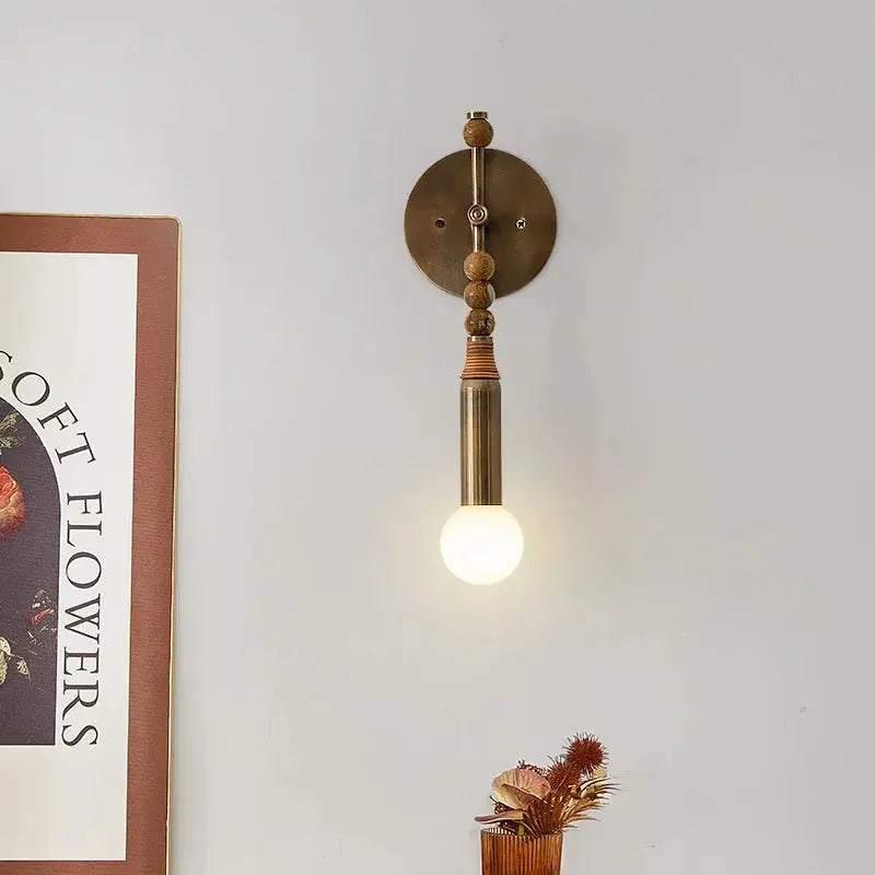 Valenne Antique Brass Wall Light