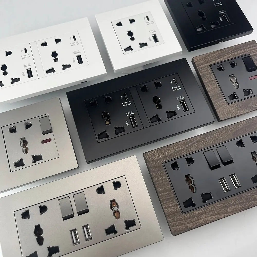 UK Wall Electrical Outlet with USB Charger ChandeliersLife®
