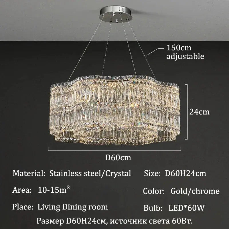 Modern Luxury LED Crystal Chandeliers Home Villa Decoration Living Dining Room Lighting Ceiling Pendant Lights Indoor Fixtures ChandeliersLife®