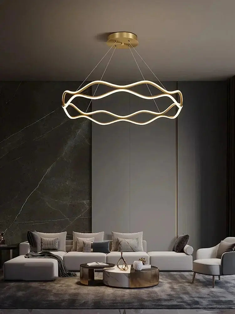Modern LED Pendant Light For Bedroom Living Dining Room Chandelier Luxury Ring Hanging Lamp Home Decor Indoor Lighting Fixture ChandeliersLife®