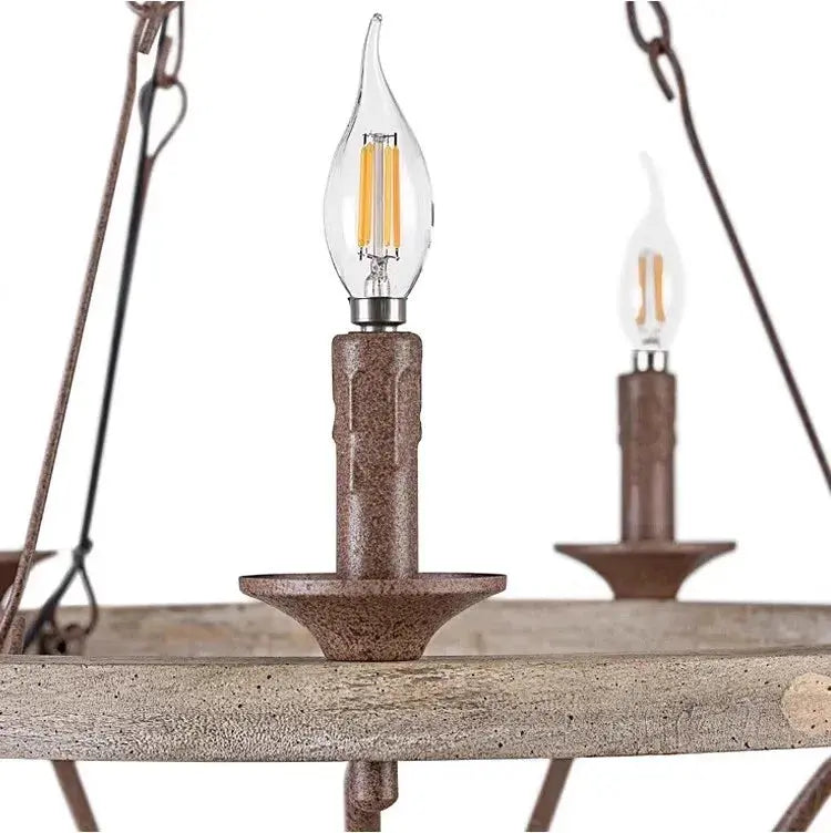 Creative American Rural Design Wooden Pendent Chandelier