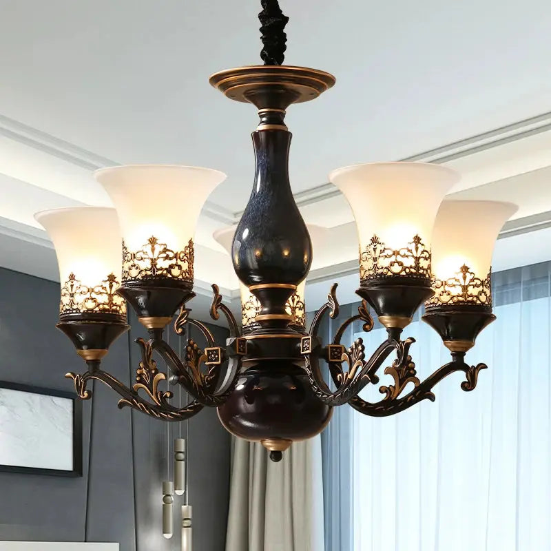 Dark Antique Ceramic Chandelier ChandeliersLife®