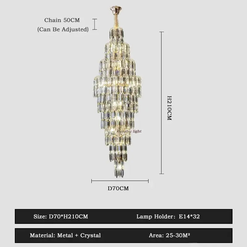 High-end Staircase Long Hanging Chandelier ChandeliersLife®
