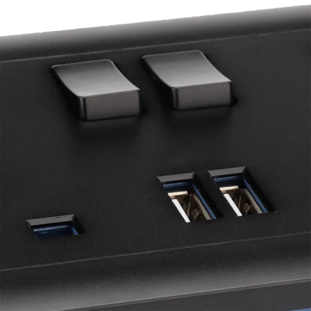 Dual-Wall Plug Socket 3A with 2 USB Charging Ports and Flat Plate - UK Standard ChandeliersLife®