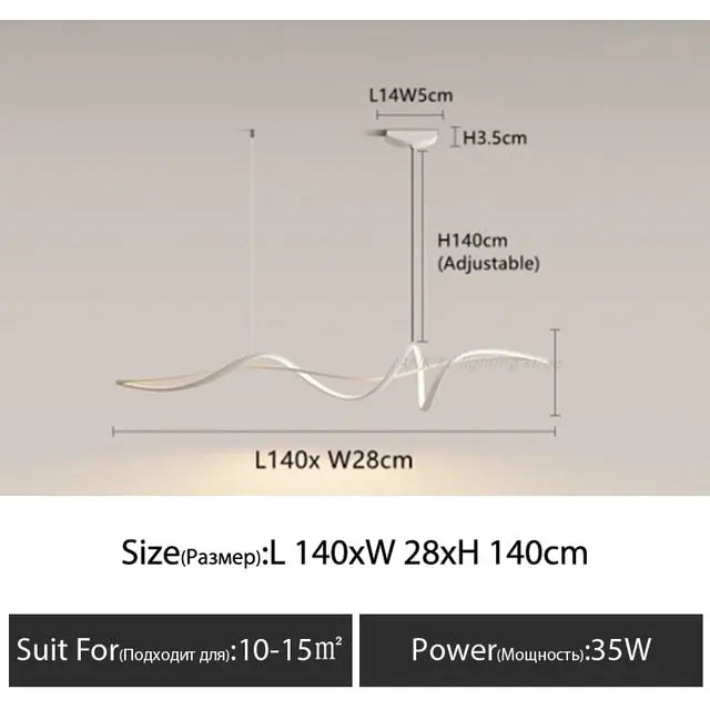 Ribbon Shape Design LED Chandelier ChandeliersLife®