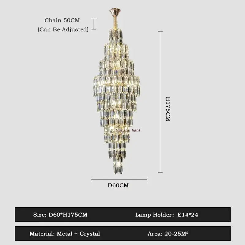 High-end Staircase Long Hanging Chandelier ChandeliersLife®