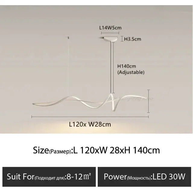 Ribbon Shape Design Dining Island LED Chandelier ChandeliersLife®