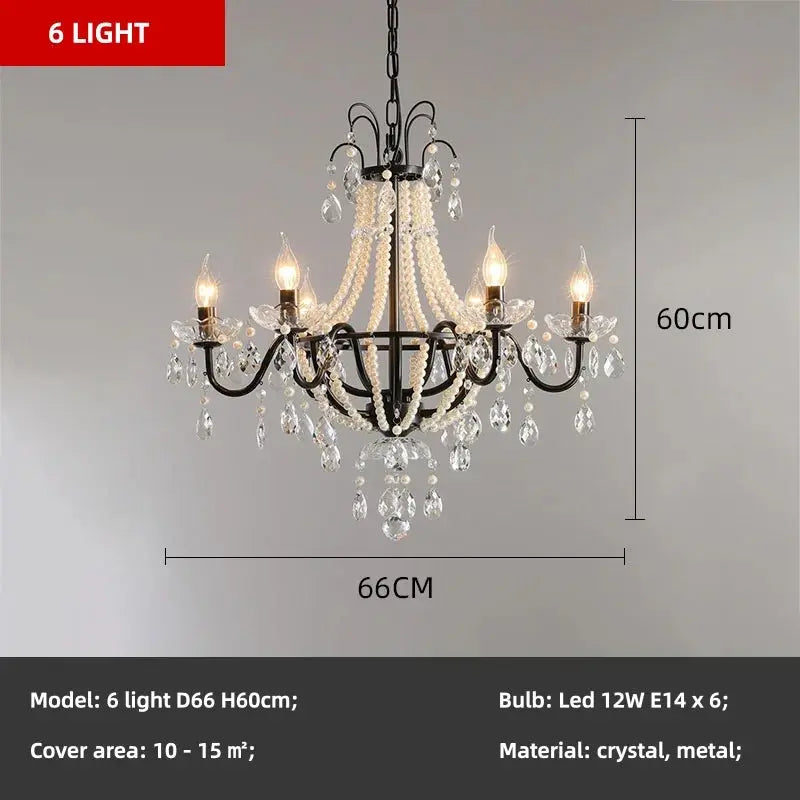 French Design Pearl Crystal Chandelier ChandeliersLife®